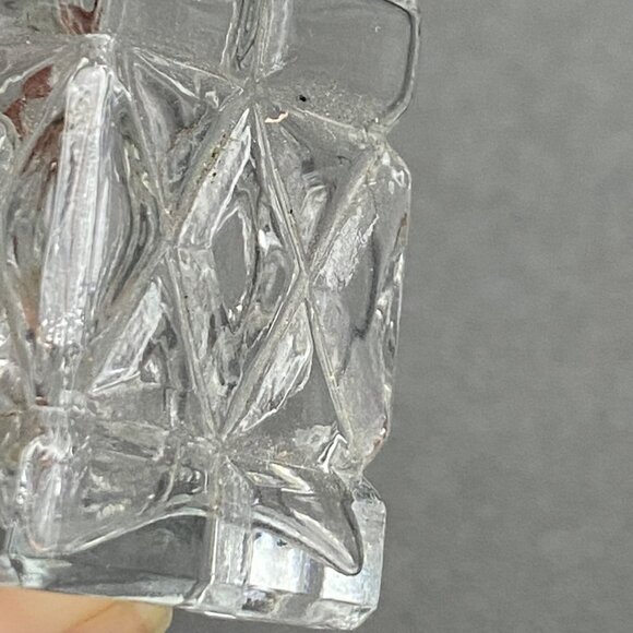 Vintage Diamond Glass Salt &‎ Pepper Shakers Miniature Square Retro Kitchen MCM - Picture 6 of 8